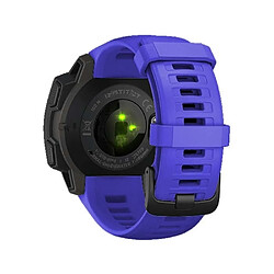 Avis Wewoo Bracelet pour montre connectée Dragonne de remplacement en silicone Garmin Instinct 22mm bleu saphir