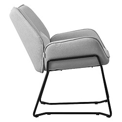 Avis ML-Design Fauteuil Lounge Fauteuil Relax Coussin de dossier Fauteuil de salon Lin Gris cla