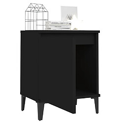 Acheter Maison Chic Lot de 2 Tables de chevet avec pieds en métal - Tables de Nuit Noir 40x30x50 cm