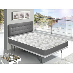 Dormalit Matelas 90X190 NIRVANA Épaisseur 16 CM - Mousse SuperSoft – Gris clair – Technologie AirFresh