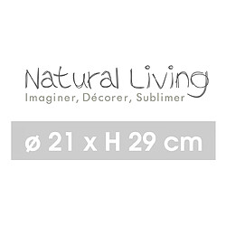 Lanterne sato en bois nid d'abeille bougeoir verre d21 * h29 cm+Natural Living pas cher