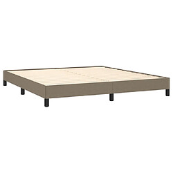 Avis vidaXL Cadre de lit sans matelas taupe 180x200 cm tissu