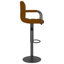 Avis vidaXL Tabouret de bar Marron Velours