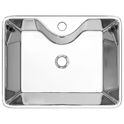 Avis vidaXL Lavabo avec trou pour robinet 48x37x13,5 cm Céramique Argenté