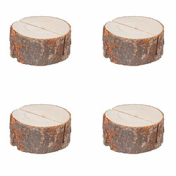 Lot de 4 Cavaliers de Table Rondin 4cm Marron