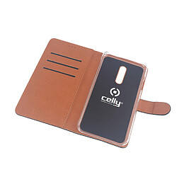 Acheter Celly Wally coque de protection pour téléphones portables 16,5 cm (6.5') Folio Noir, Marron