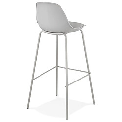 Acheter Alterego Tabouret de bar 'COOKIE' gris style industriel