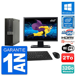 PC Dell 5040 SFF Ecran 22" Intel G4400 RAM 32Go Disque 2To HDMI Windows 10 Wifi - Occasion