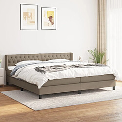 Maison Chic Lit Adulte - Lit simple Lit à sommier tapissier avec matelas moelleux - Meuble de Chambre - Taupe 200x200 cm Tissu -MN75774