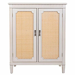 Acheter Meuble d'Entrée Alexandra House Living Blanc Rotin Bois d'épicéa Bois MDF 36 x 95 x 78 cm