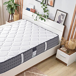 Avis Visiodirect Matelas réversible BORA en mousse 3D, face été/ hiver, mémoire de forme, indépendance du couchage - 90X190X20 cm