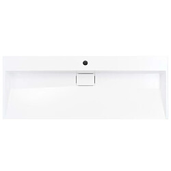 Avis vidaXL Lavabo 120x46x11 cm Fonte minérale/marbre Blanc