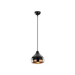 Vente-Unique Suspension en métal à hauteur réglable - D. 17 x H. 25/112 cm - Noir et cuivré - YILDO