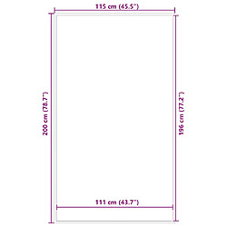 vidaXL Paillasson anthracite 115x200 cm pas cher