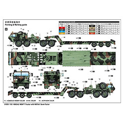 Trumpeter Maquette Camion M983a2 Hemtt Tractor With M870a1 Semi-trailer pas cher