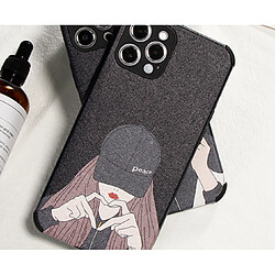 C14 Back Couverture Téléphone Protection du téléphone Soft Shell Dessin animé Capuchon pic-bouchon Couverture de protection anti-chute pour iPhone 12Pro Case