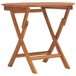 vidaXL Table pliable de jardin Ø 85x75 cm bois massif de teck