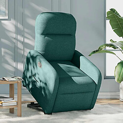 vidaXL Fauteuil inclinable électrique vert foncé tissu