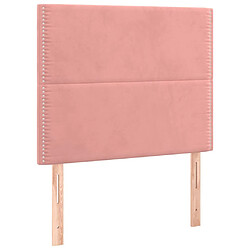 Maison Chic Lot de 2 Têtes de lit design pour chambre - Décoration de lit Rose 100x5x78/88 cm Velours -MN77946