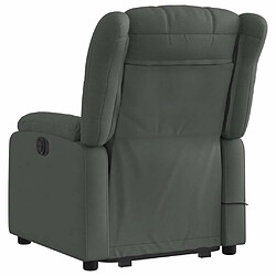 Acheter Maison Chic Fauteuil Relax pour salon, Fauteuil de massage inclinable Gris foncé Tissu -GKD41735