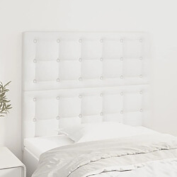 Maison Chic Lot de 2 Têtes de lit design Blanc pour chambre - Décoration de lit 100x5x78/88 cm Similicuir -MN26947