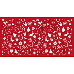 Alter Chemin de cuisine, 100% Made in Italy, Tapis antitache avec impression numérique, Chemin de table antidérapant et lavable, Modèle de Noël - Charity, cm 100x52