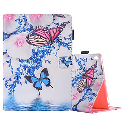 Wewoo Coque pour iPad Pro 10.5 pouces papillon fleurs modèle horizontal étui en cuir flip avec 3 porte-engrenages et fentes cartes