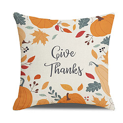 P138 4PCS 45 * 45cm Thanksgiving Pumpkin motif Linge Taie d'oreiller Maison de vacances Chambre à coucher Décoration Couverture Canapé Coussin Couverture