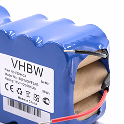 vhbw NiMH batterie 2000mAh (18V) pour aspirateur Home Cleaner robots domestiques Bosch BBHMove4, BBHMove6, BBHMove6/03