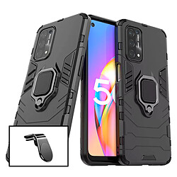 PHONECARE Support Magnétique L Voiture de Conduite Sécurité + Coque Protection Militaire Anti-Impact pour OPPO A74 5G