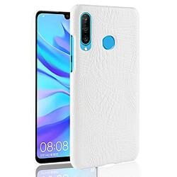 Wewoo Coque PC antichoc texture crocodile + PU pour Huawei nova 4e blanc