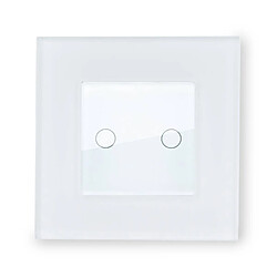 Avis Ledkia Interrupteur Tactile Double avec Cadre Verre Modern Blanc