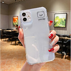 Universal 2pcs Case transparente d'ours mignon pour iPhone 13 Mini 13 Pro 13 Pro Max