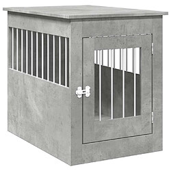 vidaXL Meuble de cage pour chiens gris béton 55x80x68 cm