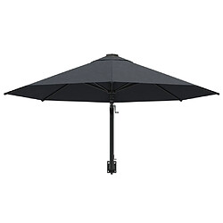 Avis Helloshop26 Parasol mural avec mât métallique 300 cm anthracite 02_0008685