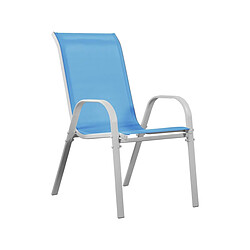 Habitat Et Jardin Fauteuil jardin Textilène Cordoba - Phoenix - Bleu - Lot de 4