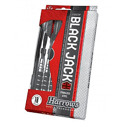 Harrows Jeu de 3 fléchettes acier Black Jack , 18g-K