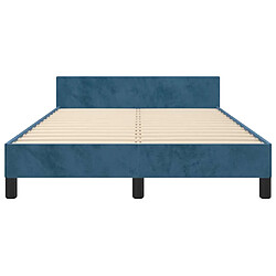 Acheter vidaXL Cadre de lit sans matelas bleu foncé 120x200 cm velours