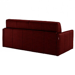 Acheter Inside 75 Canapé lit 2-3 places SUN convertible EXPRESS 120cm microfibre bordeaux matelas épaisseur 16cm