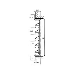 Grille de ventilation Renson 300 x 300 mm aluminium gris