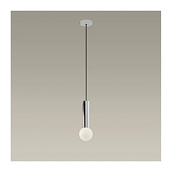 Leds C4 Plafonnier salle de bains Mist Verre,acier Chrome,Opale blanc 1 ampoule 30cm