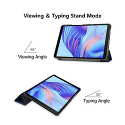 Enkay Etui en PU avec support tri-pliure bleu foncé pour votre Huawei MatePad T8/Honor Tablet X7