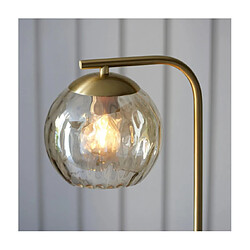 Endon Lampadaire Complet, Plaque Laiton Satiné, Verre Lustre Champagne pas cher