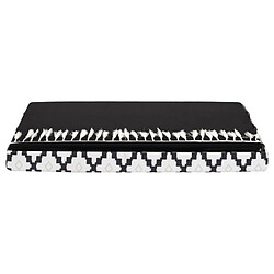 The Home Deco Factory Banc coffre noir pliable couvercle à motifs Pampilles Mirage. pas cher