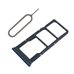 Avis Double Support De Porte-cartes Mémoire Sim + Pour Samsung Galaxy A9 2018 A920 Bleu