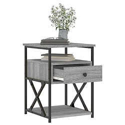 Avis vidaXL Tables de chevet 2 pcs sonoma gris 40x42x55cm bois d'ingénierie