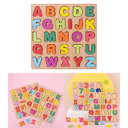 Acheter Puzzles en bois pour Les Tout-petits Grand Alphabet ABC Lettre Majuscule Bois Montessori Learning Éducatifs Jouets pour Garçons Filles D'anniversaire