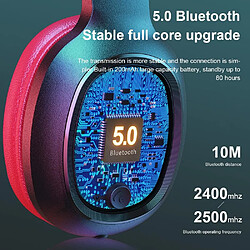 Yonis Casque Audio Bluetooth 5.0 Mode Rouge pas cher