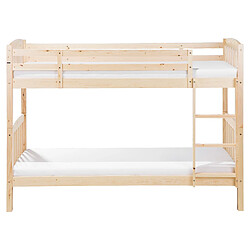 Acheter Beliani Lit superposé en bois clair 90 x 200 cm REVIN