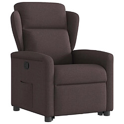 Avis vidaXL Fauteuil inclinable marron foncé tissu